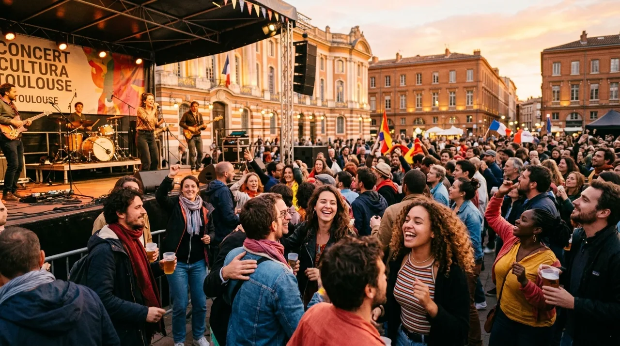 Rassemblement culturel citoyen organisé par l'association FOCUS dans l'espace public toulousain